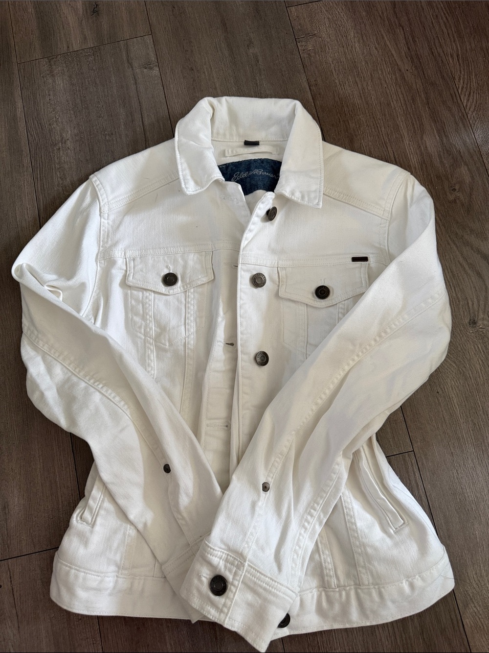 Eddie Bauer White Men’s Denim-Style Jacket